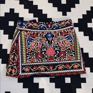 Embroidered Mini Skirt